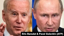 Los presidentes Joe Biden y Vladimir Putin