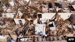 Vista de casas destruidas en Panama City.