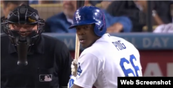 Yasiel Puig, Jugador del Mes de la Liga Nacional en mayo.