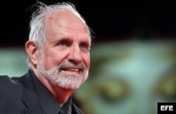 Brian De Palma posa en la alfombra roja de la película "De Palma" / septiembre de 2015 / 72 edición del Festival Internacional de Cine de Venecia (Italia)