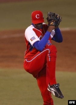 Aroldis Chapman cuando era miembro del equipo Cuba.