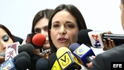 Fotografía de archivo de la diputada venezolana María Corina Machado.